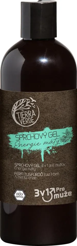 Tierra Verde  Douchegel 3 in 1 voor mannen Energy of mint fles 500 ml