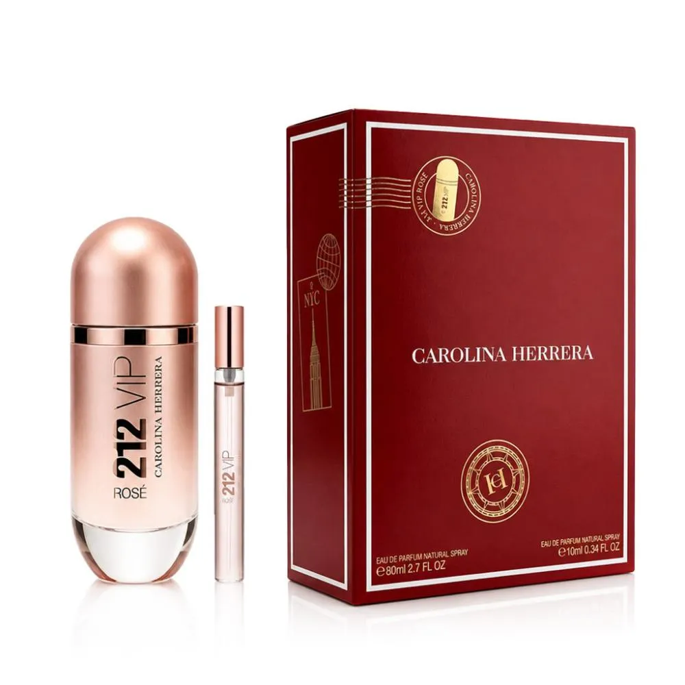 212 VIP Rosé 80 ml + EDP mini eau de parfum voor dames 10 ml