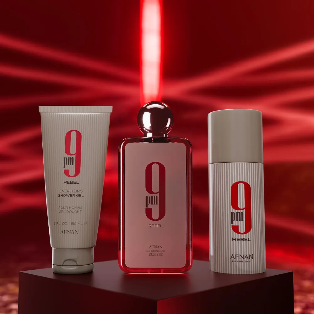 9 pm Rebel 100 ml + bodyspray 150 ml + SG eau de parfum unisex