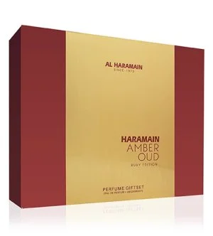 Al Haramain Amber Oud Ruby Edition cadeauset unisex eau de parfum 75 ml + eau de parfum 30 ml + deospray