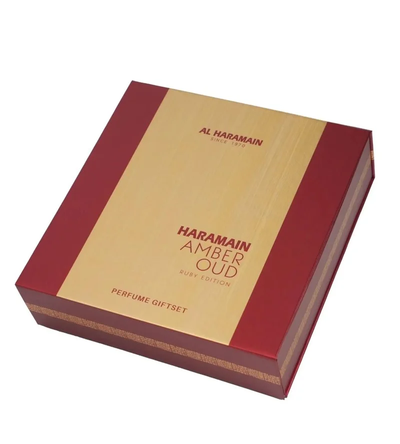 Amber Oud Ruby Edition cadeauset unisex eau de parfum 75 ml + eau de parfum 30 ml + body mist 200 ml