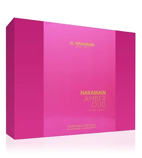 Amber Oud Ultra Violet cadeauset voor dames eau de parfum 75 ml + eau de parfum 30 ml + body mist 200 ml