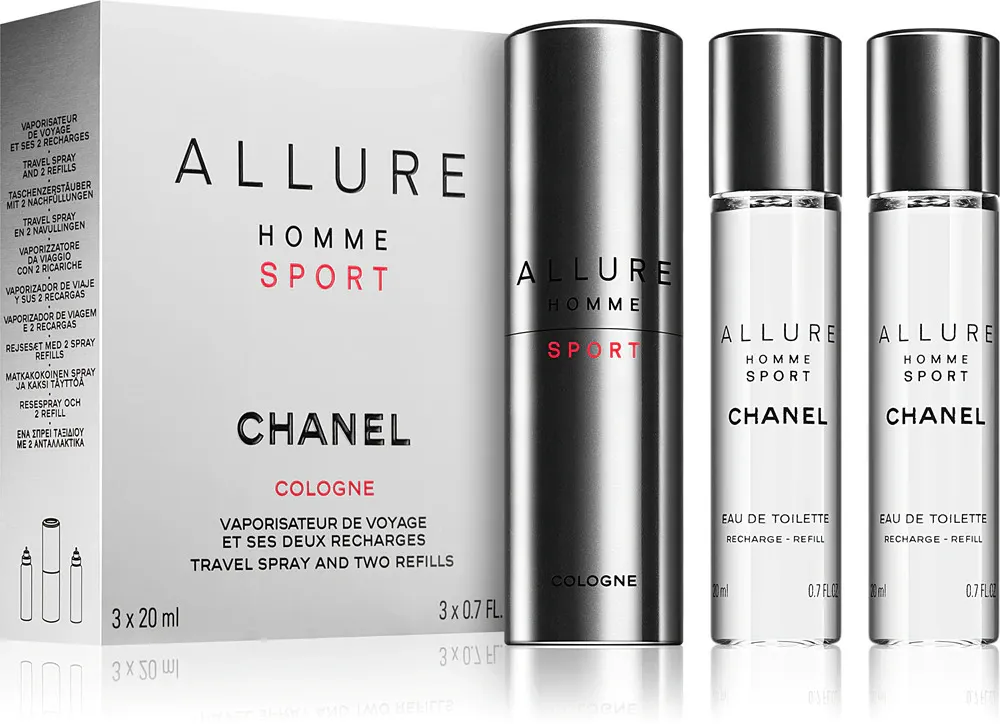 Allure Homme Sport EDC navulbaar 20 ml + EDC navulling 2 x 20 ml M 60 ml