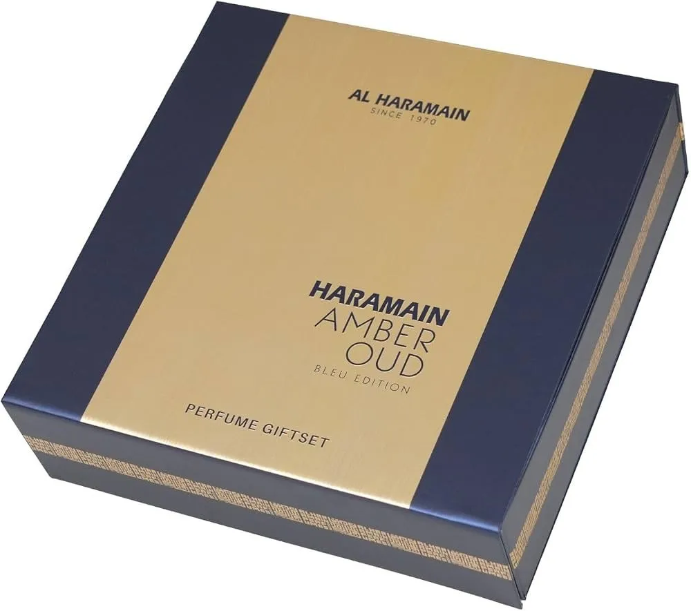 Amber Oud Bleu Edition cadeauset unisex eau de parfum 75 ml + eau de parfum 30 ml + deospray 200 ml