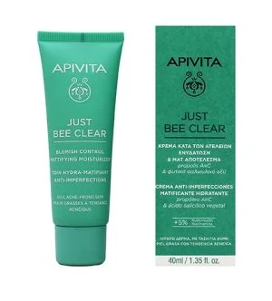 Apivita Just Bee Clear Blemish Control Mattifying Moisturizer hydraterende gezichtscrème met niacinamide