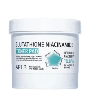 APLB Glutathione Niacinamide Toner Pad hydraterende en verhelderende tonerpads 60 stuks /