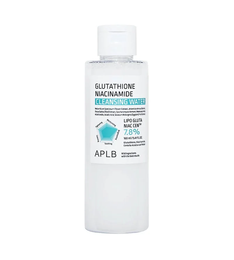 Glutathione Niacinamide hydraterend en verhelderend micellair reinigingswater 160 ml