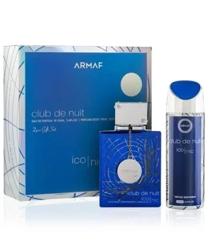 Armaf Club De Nuit Blue Iconic geschenkset 105 ml + bodyspray eau de parfum voor mannen