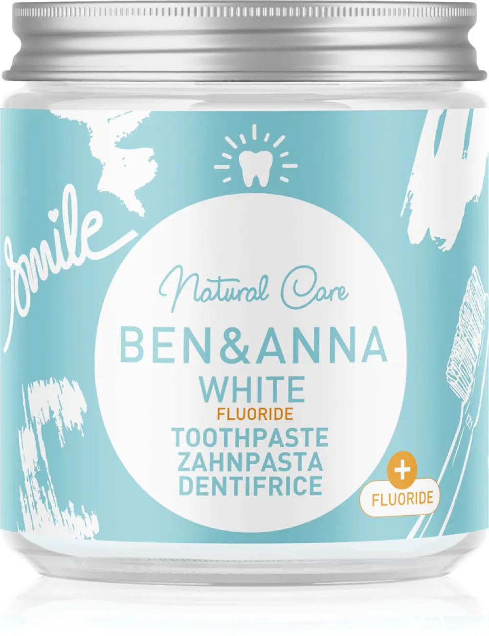 Ben & Anna Whitening tandpasta met fluoride (100 ml) - met kamille en salie
