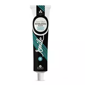 Ben & Anna Whitening tandpasta met fluoride (75 ml) - Zwart - met munt en actieve kool