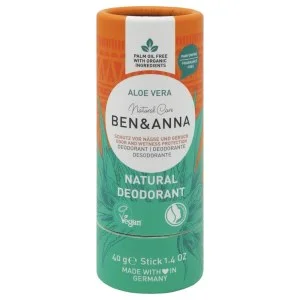 Ben & Anna Vaste deodorant zonder parfum (40 g) - Aloe Vera - voor de gevoelige huid