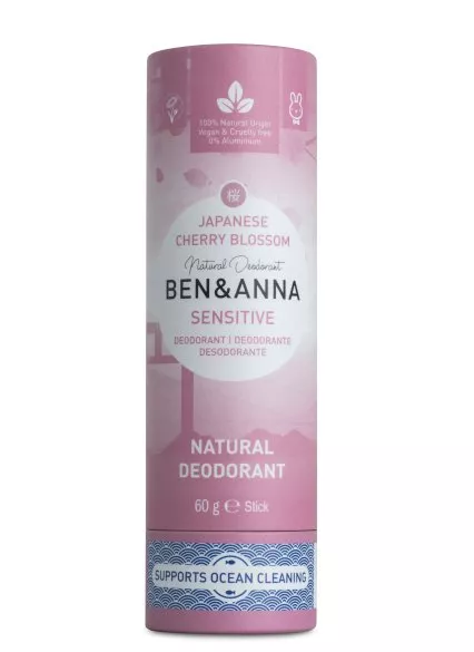 Ben & Anna Sensitive Solid Deodorant (60 g) - Kersenbloesem