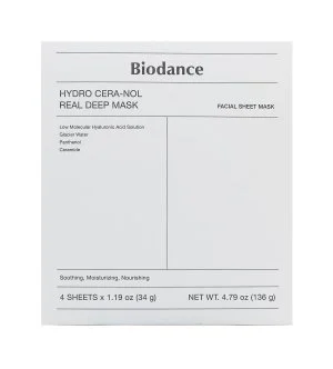 Biodance Hydro Cera-Nol Real Deep Mask hydraterend hydrogel-gezichtsmasker 4x34 g