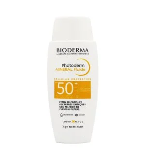 Bioderma Photoderm Mineral Fluide minerale zonnebrandfluïde voor de gevoelige huid SPF 50+ 75 g