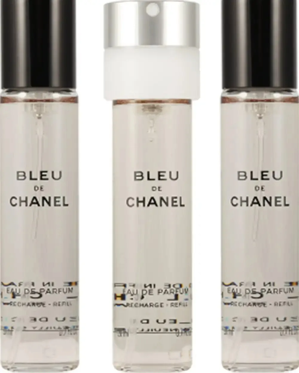 Bleu de Chanel EDP navulling met verstuiver 20 ml + EDP navulling 2 x 20 ml M 60 ml