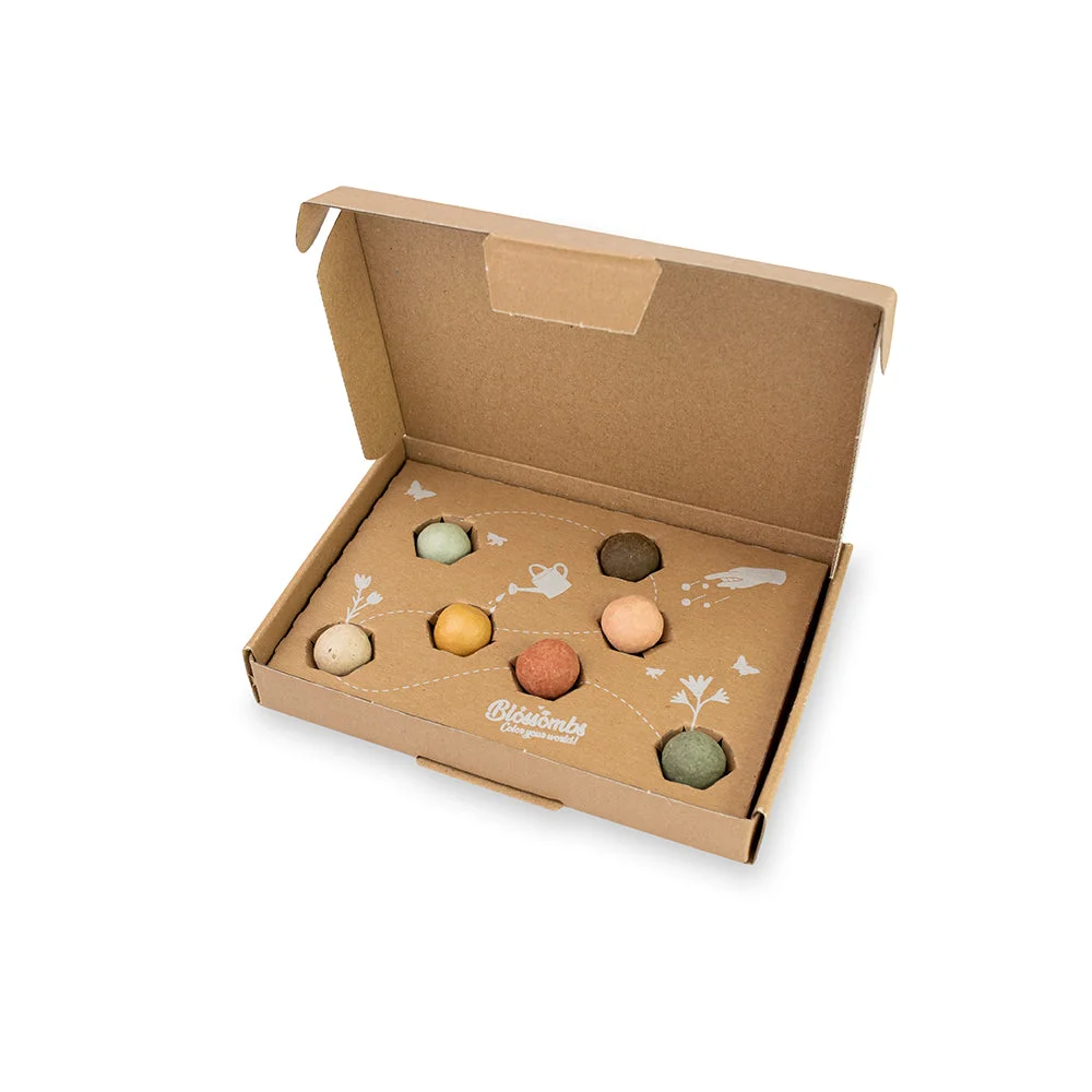 Blossombs Zaadbommen - Kleine cadeauset - Gelukkig nieuw huis (7 stuks) - origineel en praktisch cadeau in één