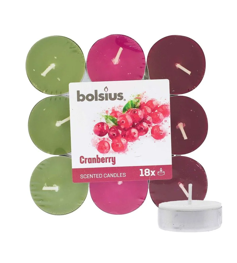 Scented Tealights Cranberry 4u theelichtje 18 stuks