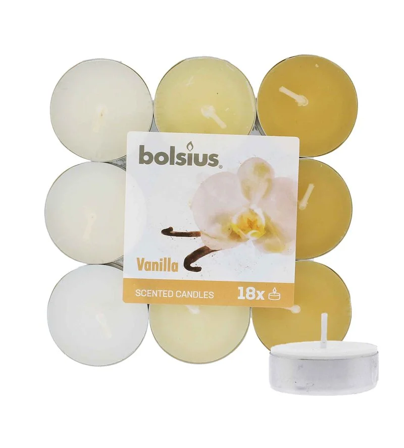 Scented Tealights Vanilla 4h theelichtjes 18 stuks