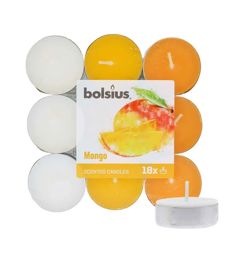 Scented Tealights Mango 4h theelicht 18 stuks