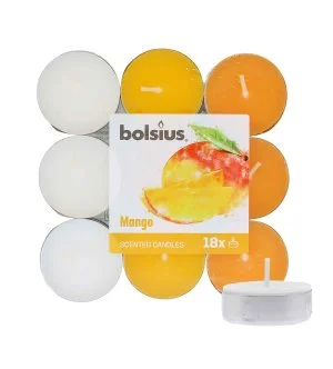 Bolsius Scented Tealights Mango 4h theelicht 18 stuks