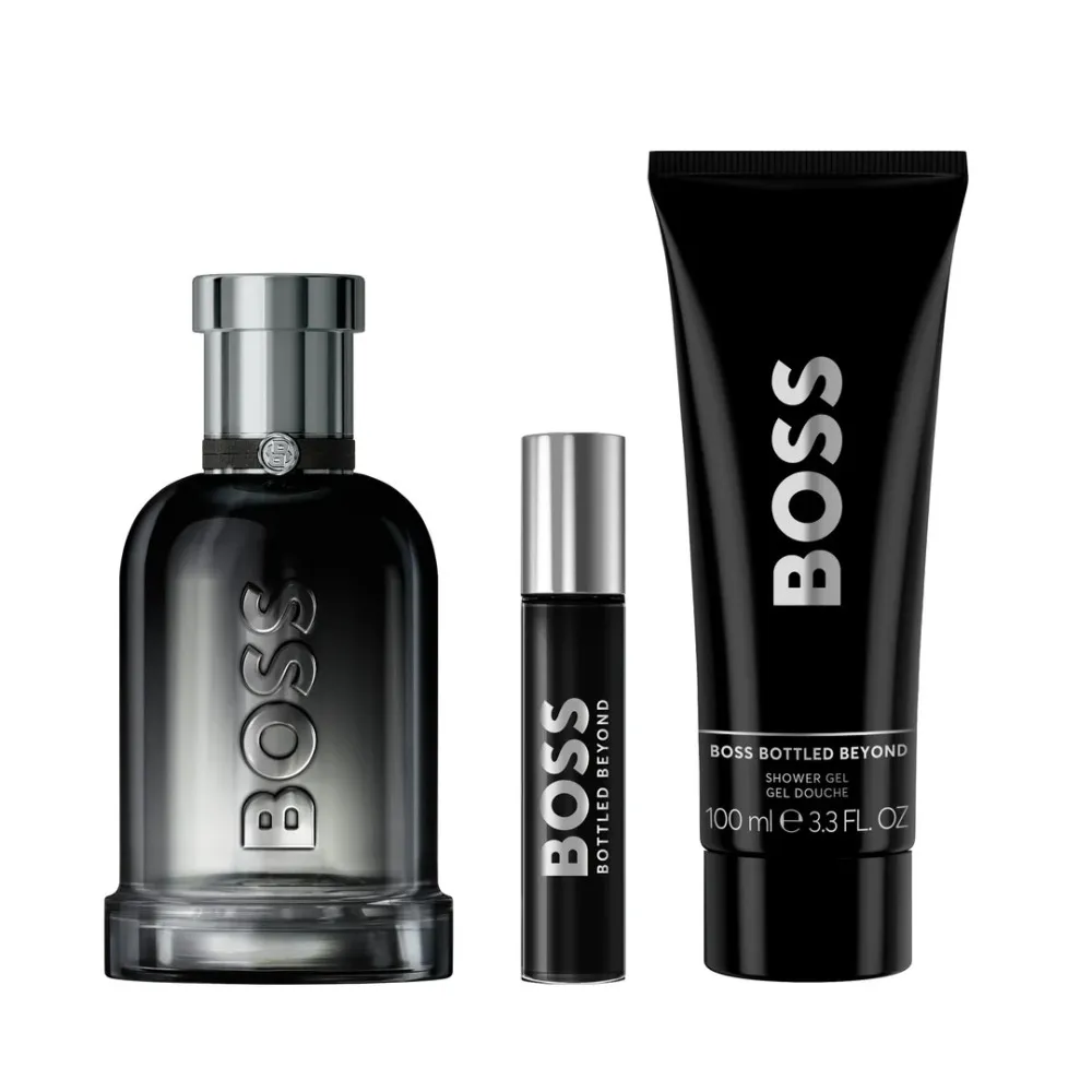 Boss Boss Bottled Beyond 100 ml + EDP MINI 10 ml + douchegel 100 ml eau de parfum voor heren