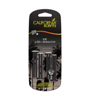 California Scents Vent Stick Ice geur voor de auto 4 stuks