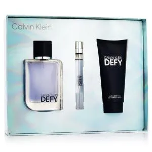 Calvin Klein Defy EDT 100 ml + EDT MINI 10 ml + SG voor lichaam en haar 100 ml M