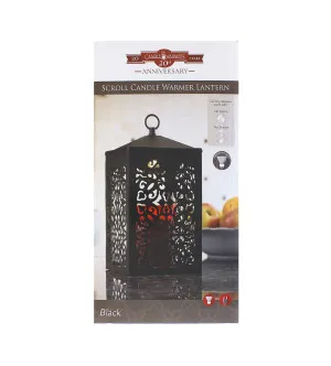 Candle Warmers Scroll verwarmingslantaarn voor kaarsen zwart