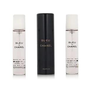 Chanel Bleu de Chanel navulbare reisverstuiver 20 ml + 2 x parfum navulling voor heren