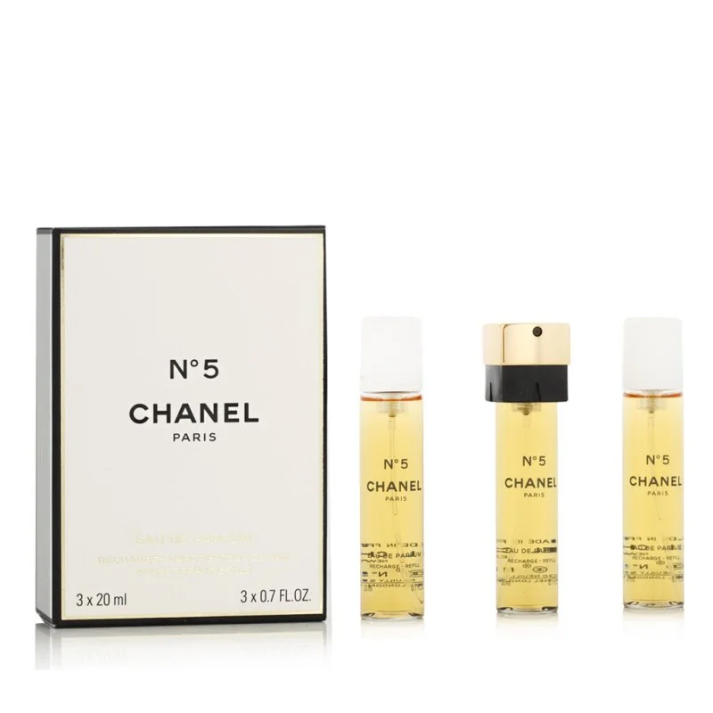 Chanel No 5 navulling 2 x 20 ml + EDP-navulling met verstuiver Eau de Parfum voor dames 20 ml