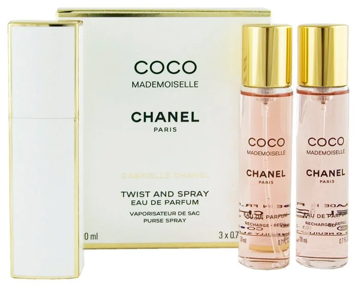 Coco Mademoiselle navulbaar 20 ml + 2 x EDP-navulling eau de parfum voor dames 2 x 20 ml