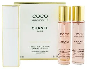 Chanel Coco Mademoiselle navulbaar 20 ml + 2 x EDP-navulling eau de parfum voor dames