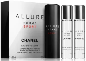 Chanel Allure Homme Sport eau de toilette voor mannen 3x20 ml navulbare flacon
