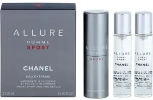 Chanel Allure Homme Sport Eau Extreme eau de toilette 3x20 ml voor mannen navulbare flacon