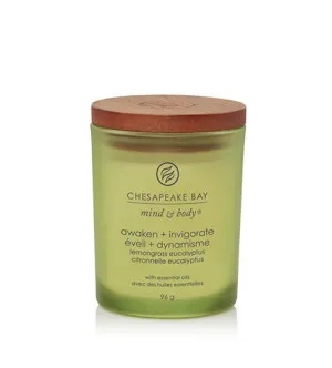 Chesapeake Bay Awaken + Invigorate Lemongrass Eucalyptus geurkaars 96 g