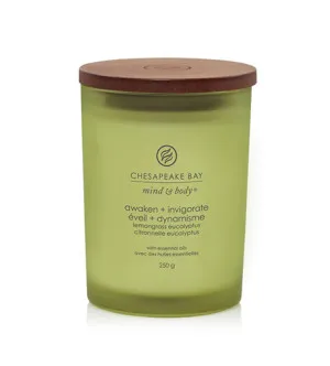 Chesapeake Bay Awaken + Invigorate Lemongrass Eucalyptus geurkaars 250 g
