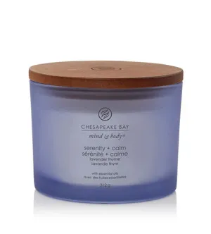 Chesapeake Bay Serenity + Calm geurkaars met 3 lonten 312 g