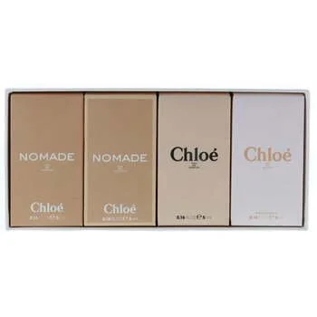 Les Parfums cadeauset eau de toilette Chloé 5 ml + eau de toilette Nomade 5 ml + Chloé 5 ml + eau de parfum Nomade eau de parfum voor dames
