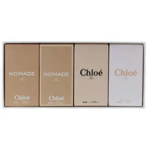 Chloé Les Parfums cadeauset eau de toilette Chloé 5 ml + eau de toilette Nomade 5 ml + Chloé 5 ml + eau de parfum Nomade eau de parfum voor dames