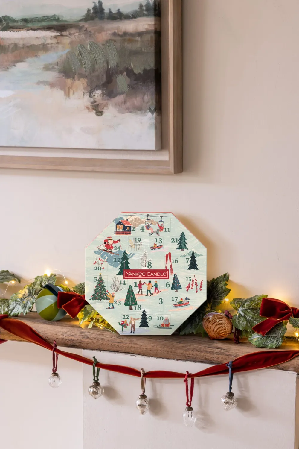 Kerst adventskalender-krans