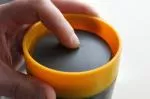 Circular Cup (227 ml) - crème/zwart - uit papieren wegwerpbekertjes