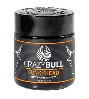 CrazyBull Funky Head Matte Paste matte stylingpasta met lichte fixatie 100 g