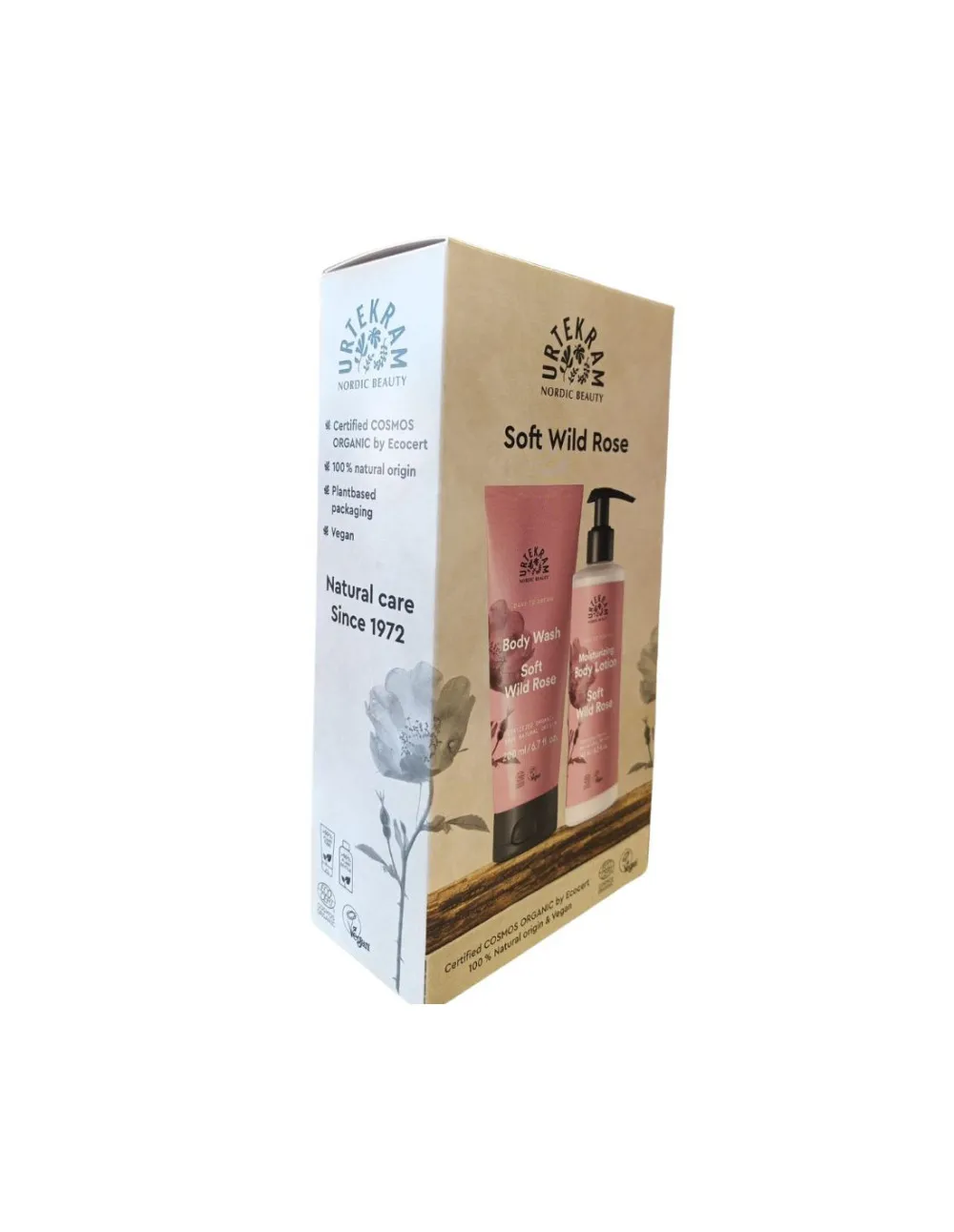 Urtekram Geschenkset douchegel en bodylotion wilde roos