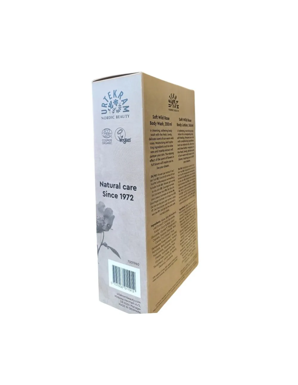 Urtekram Geschenkset douchegel en bodylotion wilde roos