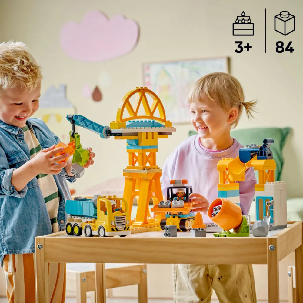 DUPLO® 10476 Bouwplaats en voertuigen 3-in-1