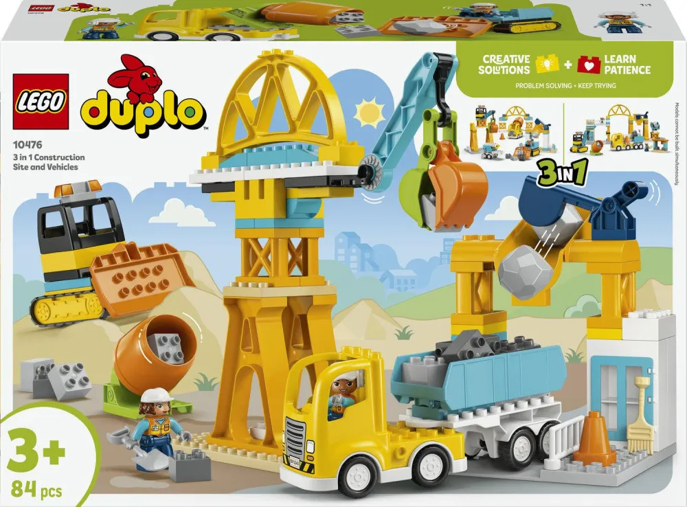 DUPLO® 10476 Bouwplaats en voertuigen 3-in-1