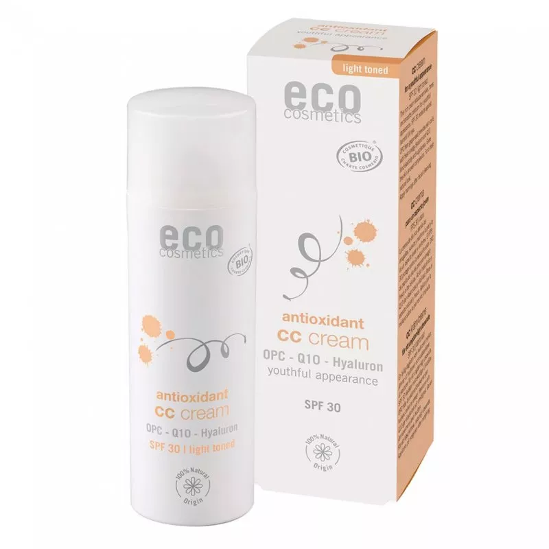 Eco Cosmetics CC cream SPF 30 BIO - light (50 ml) - uitgebreide verzorging voor uw huid