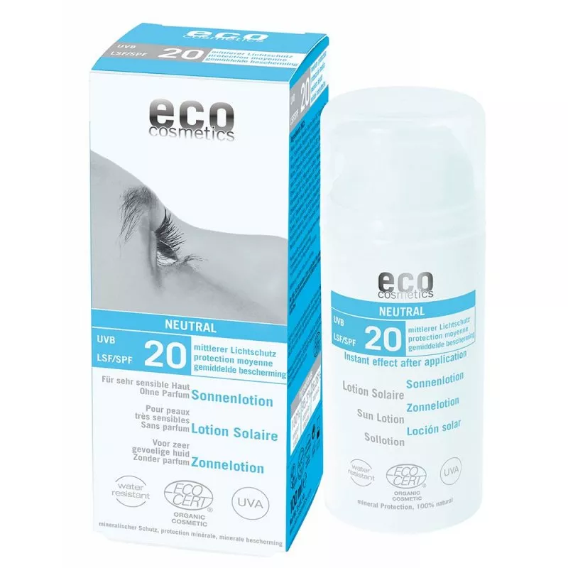 Eco Cosmetics Neutrale zonnecrème zonder parfum SPF 20 BIO (100ml)