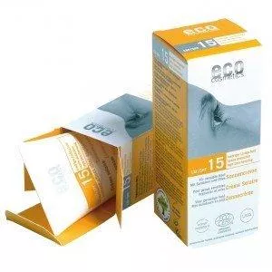 Eco Cosmetics Zonnebrandcrème SPF 15 BIO (75 ml) - 100% natuurlijk, met minerale filters