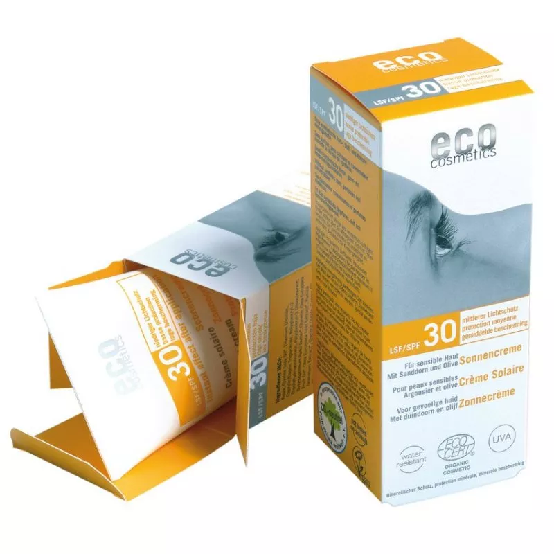 Eco Cosmetics Zonnebrandcrème SPF 30 BIO (75 ml) - 100% natuurlijk, met minerale filters